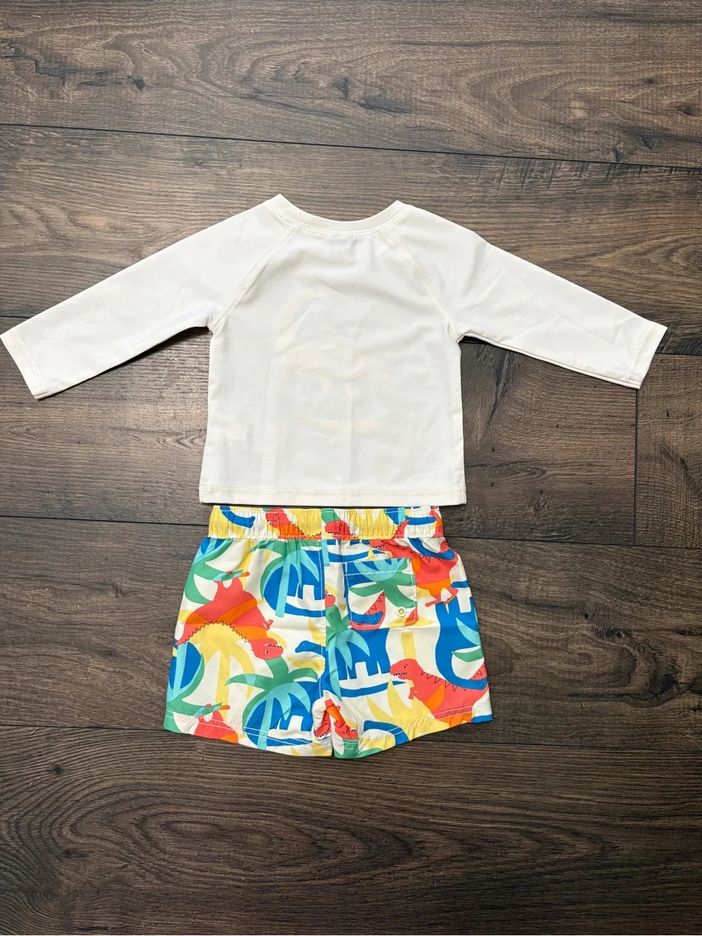 🌴 Old Navy Dinosaur Rash Guard Swim Set 6–12 Months